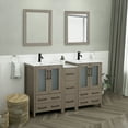 thumbnail image 3 of Vanity Art 60" Double Sink Freestanding Bathroom Vanity Set with Ceramic Top and Mirror, 3 of 9