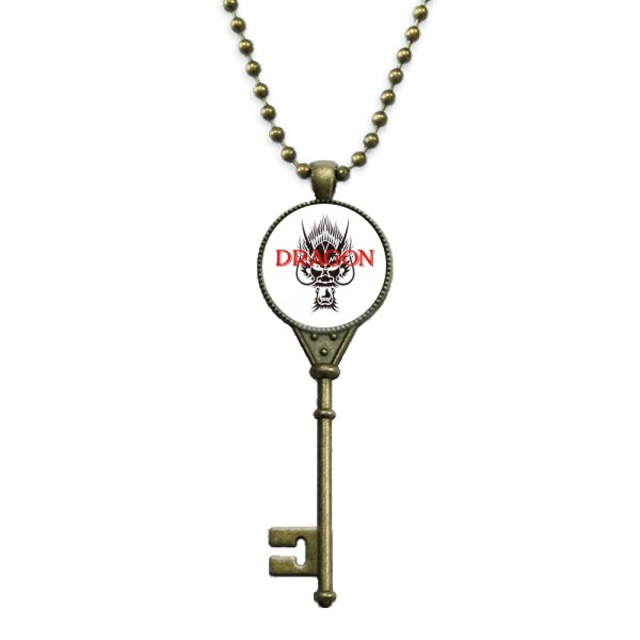 Animal Ailes Mythe Dragon Est Ouest Collier Pendentif Plateau Chaîne Ornée