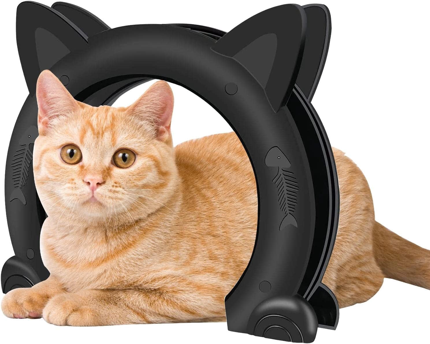 Porte pour Chats / Trou de Porte pour Animaux pour Chien, Porte de Trou pour Chat d'Intérieur, Porte pour Chat pour Porte Intérieure, Portes pour Animaux pour Chat, Chatons, Passe-Chat pour Grands Chats jusqu'à 22 Lbs