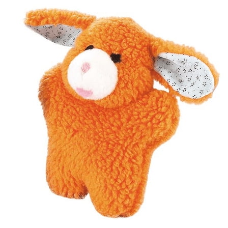 Zanies Cuddly Berber Baby Bunny Dog Toys, Orange