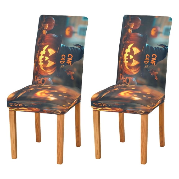 BZSMCE Chairs Slipcovers Dining Chair Covers Halloween Pumpkin Pattern Creative Pattern