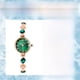 thumbnail image 3 of Pequeño reloj verde, sencillo y hermoso, reloj de pulsera para mujer, reloj de regalo, reloj de jade, 3 of 5