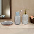 thumbnail image 4 of Unique Bargains 3 Pcs Reusable Dot Bathroom Accessories Kit Black, 4 of 4