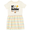 thumbnail image 3 of Inktastic Lil Builder Future Construction Worker Girls Toddler Dress, 3 of 5