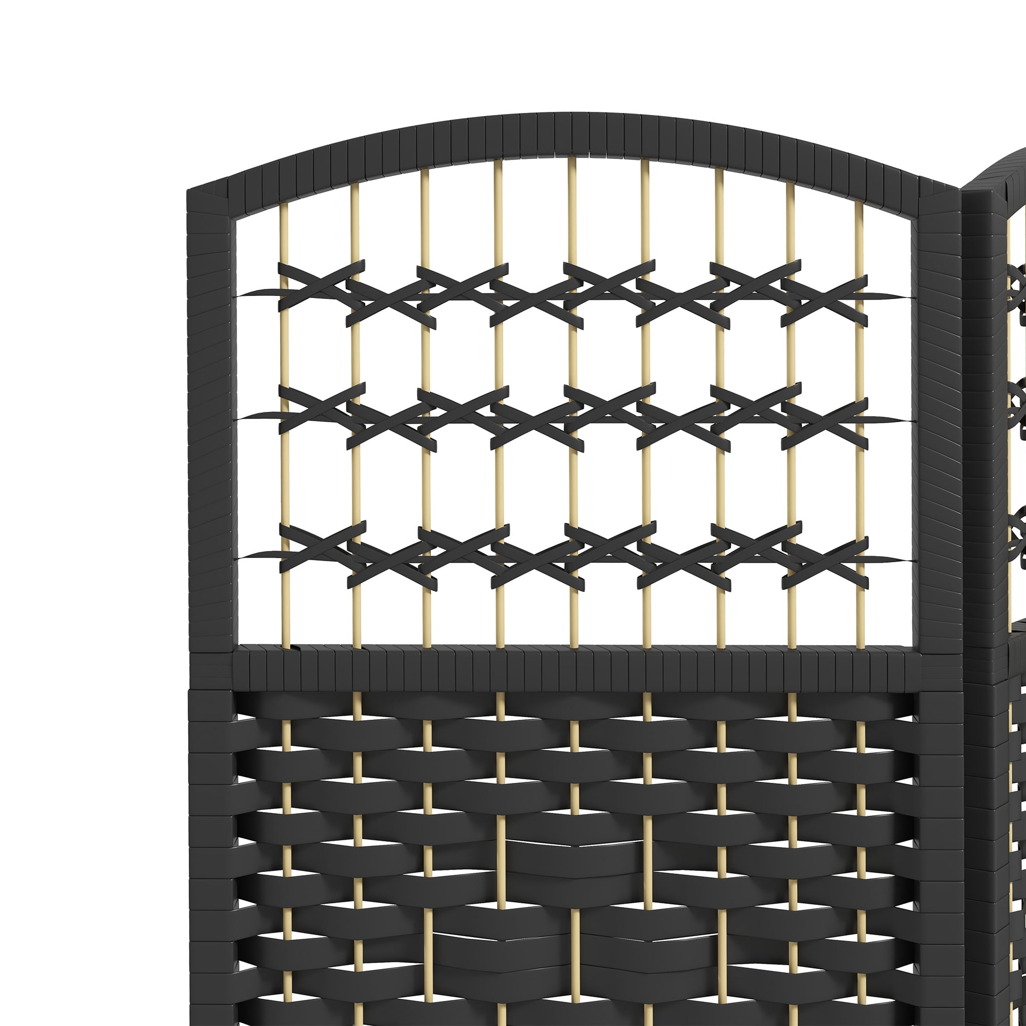 HOMCOM 6 Panel Room Divider, Folding Screen, 5.6', Black