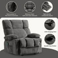 thumbnail image 5 of JONPONY Manual Recliner Chair with Heat Therapy and Massage Function, Heavy Duty Reclining Mechanism Massage Chair, Elderly Single Rocker Sofa with Cup Holders for Bedroom Home Theater,Grey, 5 of 13