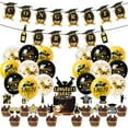 Graduation Decorations Class Of 2024 , Black And Gold Graduation Party