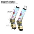thumbnail image 2 of KLL Dreamy Mushroom House Print Cool Socks Men's Women's Crew Socks Funny Crazy Novelty Stockings, 2 of 6