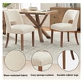 thumbnail image 6 of Vknow Furniture Modern Chenille Upholstered Dining Chairs Set of 4 with Cutout Back and Solid Wood Legs for Dining Room, Kitchen and Living Room,White, 6 of 7