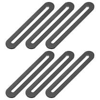 Uxcell 6 Pack Stainless Steel Adjustable Flat Mending Plate Support with Single Slot 4.33x0.75 inch Black