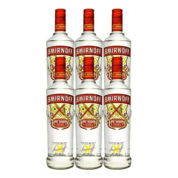 Pack x 6 Vodka Smirnoff Sabor Tamarindo Picante 750 ml Smirnoff Vodka