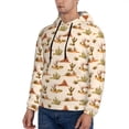 thumbnail image 3 of Uemuo Tropical Desert Pattern Men's Hoodie - Casual Pullover Hoodie with Kangaroo Pocket, Stylish Hooded Sweatshirt for Everyday Wear-4X-Large, 3 of 7