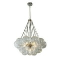 thumbnail image 2 of 27'' Modern Glam Cluster Chandelier 6 Lights Pendant with Hand Blown Textured Glass Globes And Chrome Finish for Dining Room and Foyer, 2 of 12