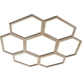 thumbnail image 2 of 22"OD x 7 3/4"ID x 3/8"T Florin Wood Fretwork Pierced Ceiling Medallion, Birch, 2 of 3