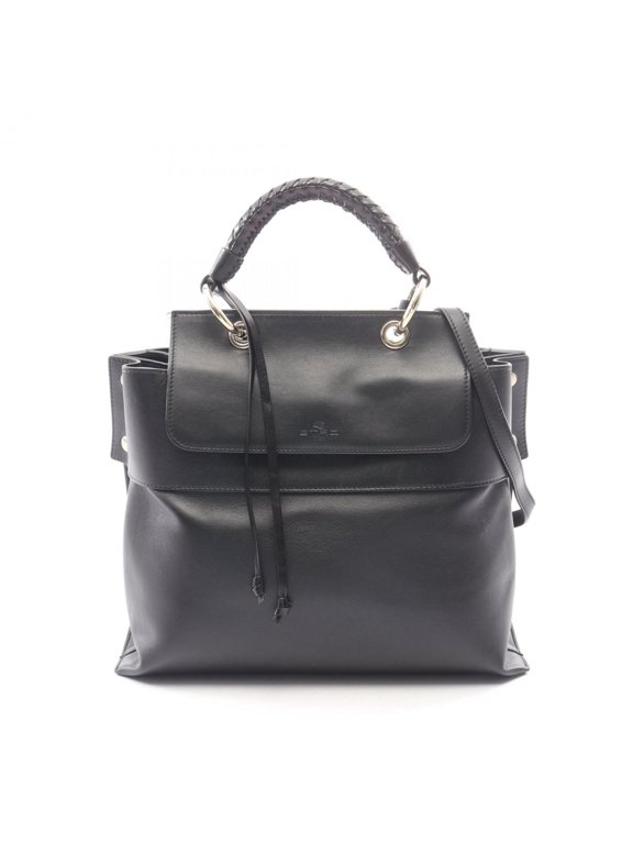 Pre-Owned Etro ETRO 2-Way Handbag, Leather, Women's, Black