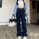 thumbnail image 3 of ZOENOVA Harajuku Cargo Jean Street Fashion Women's Pantalones Baggy Straight Jeans Loose Retro Y2K Versatile Denim Trousers, 3 of 4