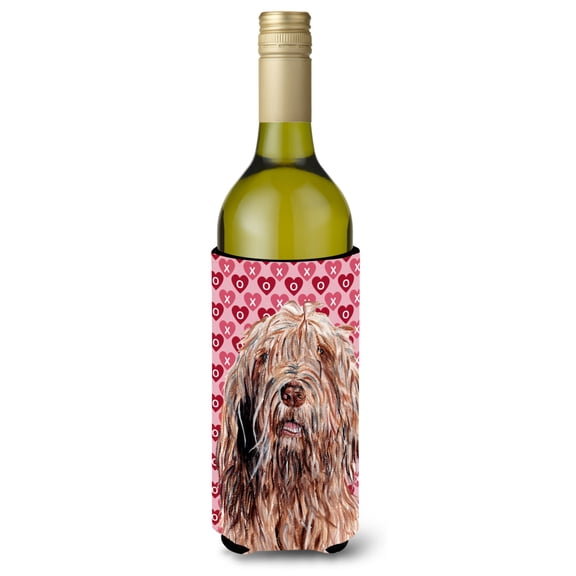 Carolines Treasures SC9709LITERK Otterhound Hearts and Love Wine Bottle Hugger Wine Bottle multicolor