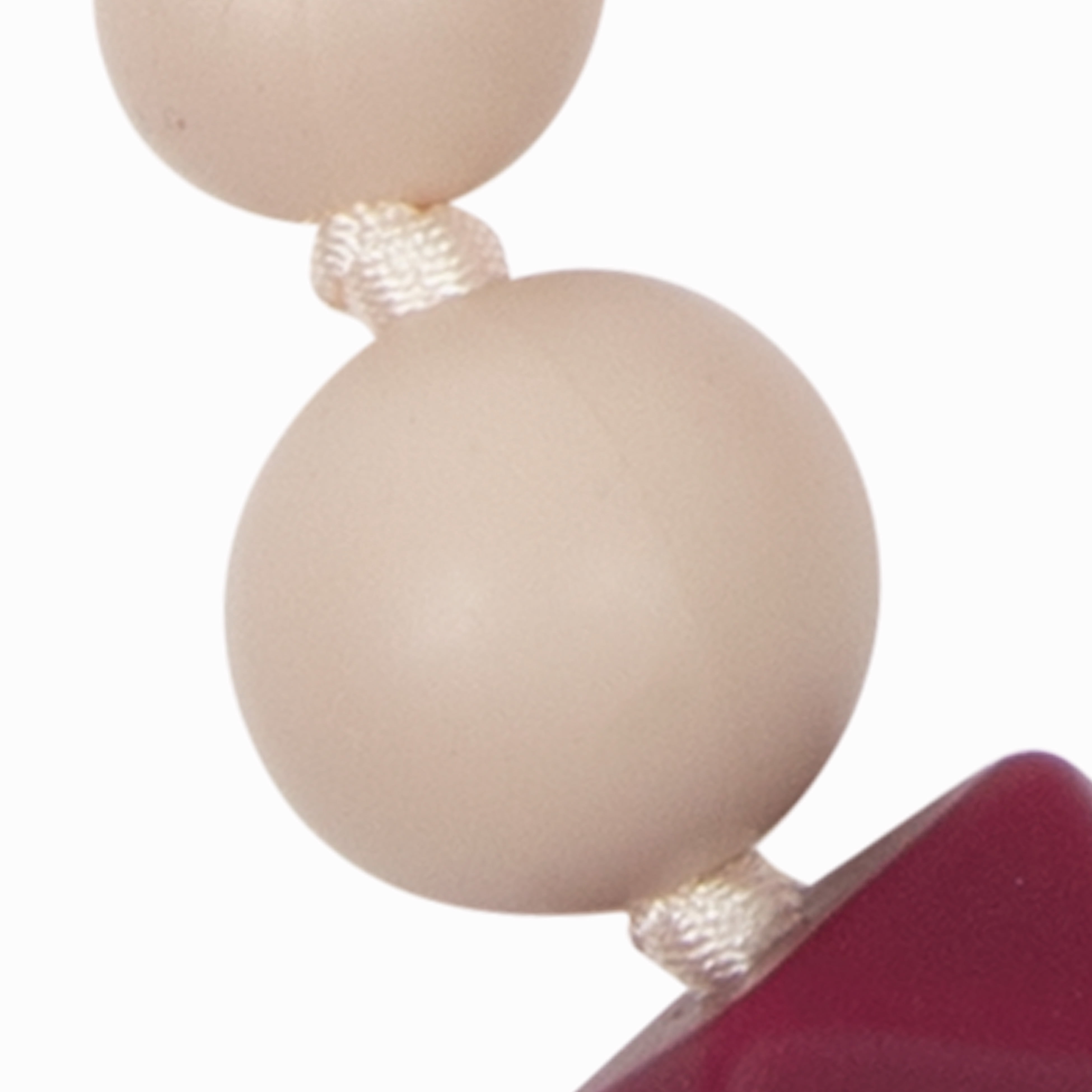 Nuby Teething Trends Teething Necklace, Pink/Red Double Strand Silicone Jewelry