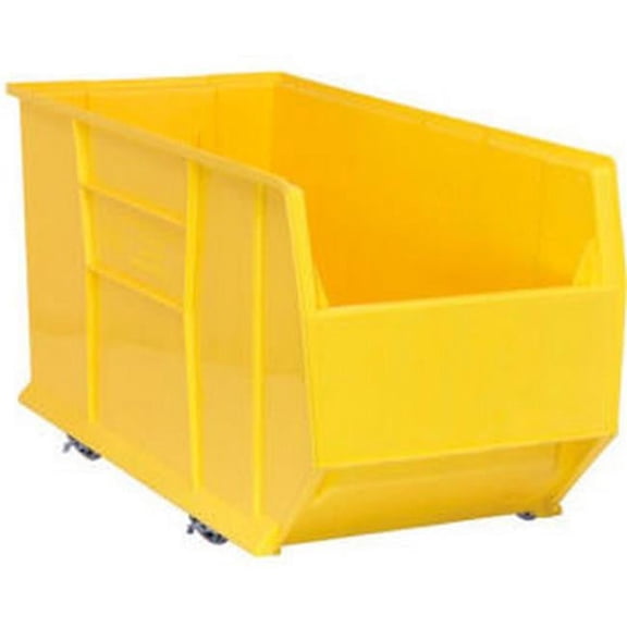 Quantum Storage Systems B2132438 Mobile Hulk Plastic Stacking Bin, Yellow - 19.87 x 35.87 x 17.5 in.