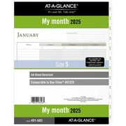 AT-A-GLANCE 2025 Monthly Planner Refill Loose-Leaf Folio Size 8 12 x 11 -