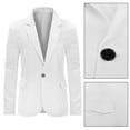 thumbnail image 3 of Mens Solid Color Slim Fit Business Casual Blazer, 3 of 4