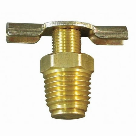 Weatherhead Drain Cock,1/4",Brass,MNPT 6D910