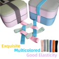 thumbnail image 4 of Hisilucky Bento Box Cinturón Elástico 12 Piezas Banda De Fijación Para Lonchera Bento Box Band Reemplazo Para Camping Escuela Oficina (Multicolor) 13*2.5*0.5Cm, 4 of 5