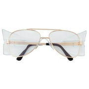 ENGINEER GOLD FRAME CLEAR LENS SAFETY GLASS