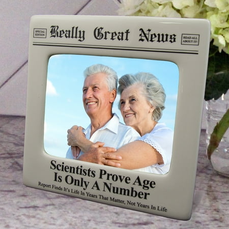 Birthday Gift Photo - Really Great News Funny Newspaper Picture Frame 4x5 Photo Birthday Age Gag Gift