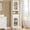 White, variant on Amlancher 66.4in Tall Narrow Bathroom Storage Cabinet, Linen Tower with Door and Drawers for Small Spaces, Green