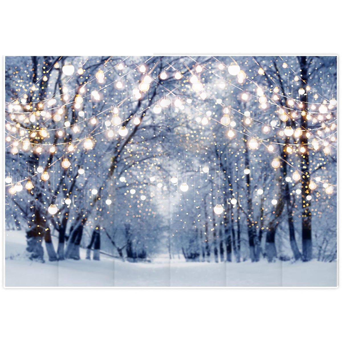 Allenjoy 7x5ft Winter Christmas Photography Backdrop Glitter Spot Xmas Green Pine Trees Snowy Wonderland Background for Kids Newborn Baby Shower Birthday Party Decor Banner Portrait Photo Booth Props 