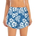 thumbnail image 4 of Lsque Leaves And Flowers Printed Women's Running Shorts with Liner Pockets,Elastic Quick Dry Workout Athletic Gym Yoga Shorts,Womens High Waist Shorts-Medium, 4 of 9