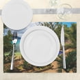 thumbnail image 3 of Ambesonne Tropical Place Mats Set of 4, Exotic Beach Summer, Standard Size, Green Blue Pale Brown, 3 of 6