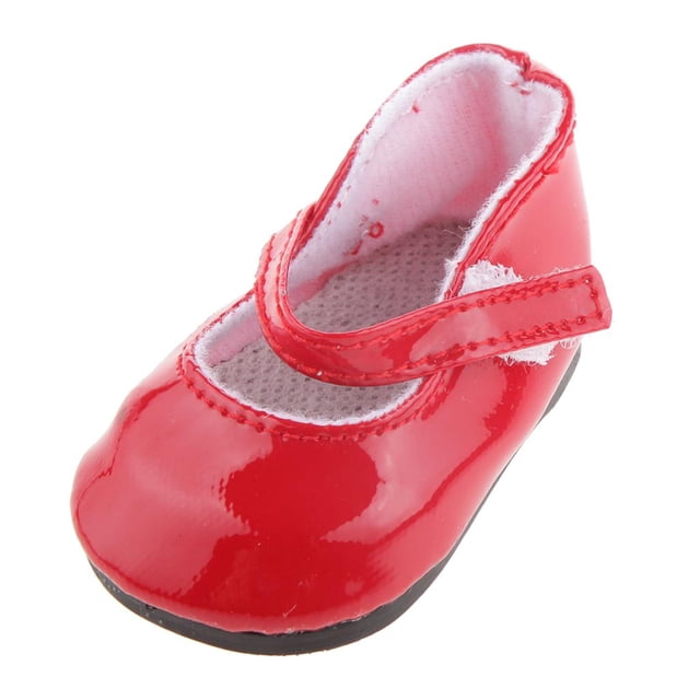 Zapatos De muñeca Zulema Adorable mini muñeca plana para ropa De muñeca De 18 pulgadas Color rojo