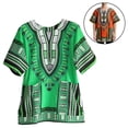 thumbnail image 4 of Camiseta africana Dashiki unisex, cómoda camiseta de manga corta en color V. Talla única, 4 of 7