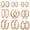 Rose Gold, variant on IEFSHINY 9 Pairs Gold Hoop Earrings for Women 14K Gold Plated Small Chunky Earrings Set No Tanish Jewelry Gifts for Women