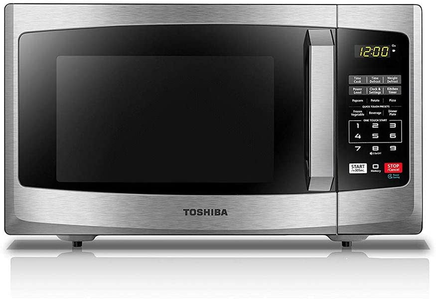 Toshiba EM925A5A-SS Microwave Oven with Sound On/Off ECO Mode and LED  Lighting, 0.9 Cu. ft/900W, Stainless Steel