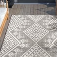 thumbnail image 2 of Well Woven Cascade Black Indoor/Outdoor Diamond Medallion Area Rug 8x10 (7'10" x 9'10"), 2 of 10