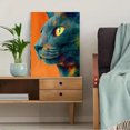 thumbnail image 5 of Realistic Russian Blue Cat Canvas Print Wall Art, Lifelike Pet Art for Living Room Bedroom Study Bar Office, 5 of 8