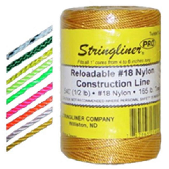 Stringliner By US Tape 35465 Twine 500 Foot Braid Fluorescent Yellow