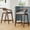 LIGHT GREY, variant on Modern Fabric Upholstery Counter Stools with Ergonomic Backrest and Solid Wood Frame, Dark Grey, Set of 2