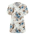 thumbnail image 5 of JURANMO Women's Loose Fit Oversized Tops Fashion Floral Graphic Tees Shirts Summer Loose Fit V Neck Tshirts 2025 Holiday Outfits Loungewear Black XXL Ofertas Flash, 5 of 6