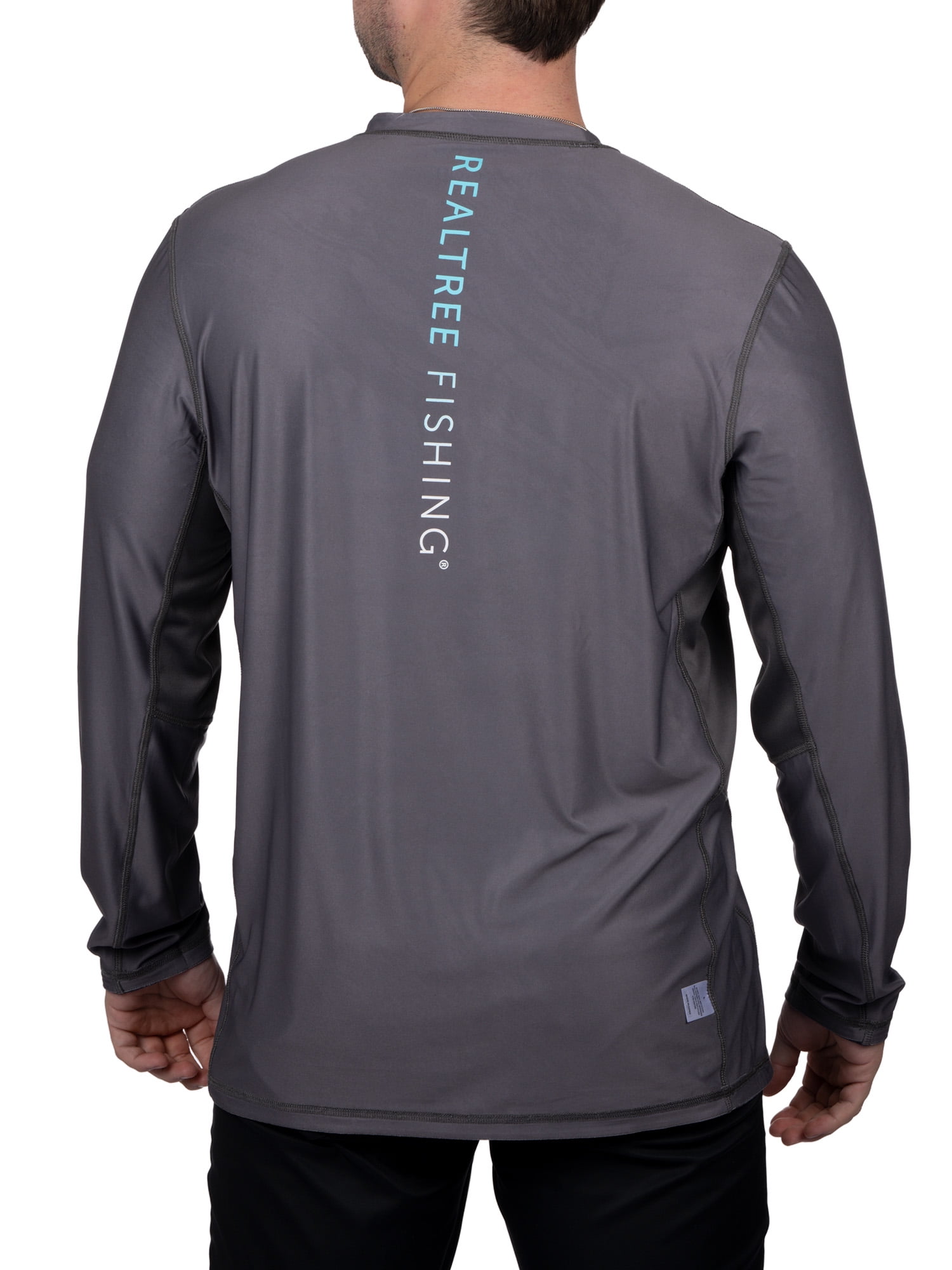 Realtree Mens Long Sleeve Jersey Recycled Polyester Reversible UPF Scent Control Black Pearl Performance Tee- S