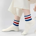 thumbnail image 5 of Retro Striped Mini Crew Socks Casual Novelty Fashion Vintage Athletic Cotton Ankle Socks for Women Men, 5 of 7