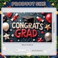 thumbnail image 2 of Gold Theme Graduation Banner Pink White Balloons Grad Party Backdrop Star Decor Graduation Cap Design Graduation Background for Graduation Party College Graduation Photo Shoot, 2 of 9