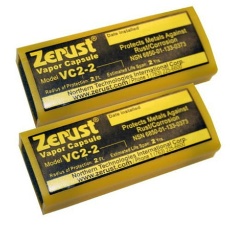 VC2-2 NoRust Vapor Capsule - Pack of 2, Use Zerust No Rust Vapor Capsules for Gun Rust Protection During Storage By
