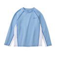 thumbnail image 5 of QSAWXQZ Boy's Athletic Shirt Long Sleeve Crew Neck Rash Guard Color Block Side Panel Quick Dry Moisture Wicking Breathable Workout Sports Top for Summer 11 Years, 5 of 9