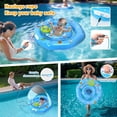 thumbnail image 6 of CQHVKQ 34" Inflatable Baby Pool Float with Canopy, Baby Swimming Ring with Interactive Toy Play Console & Adjustable Safety Seat, Toddler Inflatable Swimming Float for 0-3 Years, Blue, 6 of 9