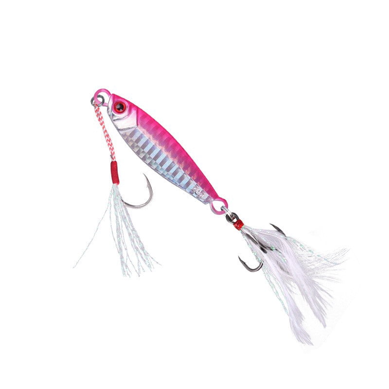 5Pcs Fishing Lead Box with Laser 7g/10g/15g/20g/30g Metal Jig Slow Minnow Fishing Lure Trolling Bait