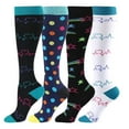 thumbnail image 1 of WEAIXIMIUNG Chaussettes Garçons 12-14 Ans Unisexe 4 Paires Chaussettes Compression Sport, 1 of 4
